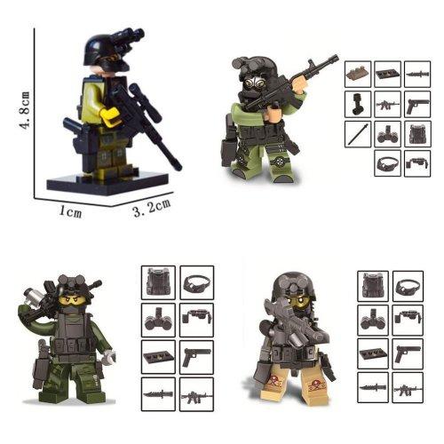 LEGO Minifigures - Minifigures SWAT Team With Military Weapons